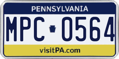 PA license plate MPC0564