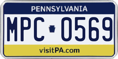 PA license plate MPC0569