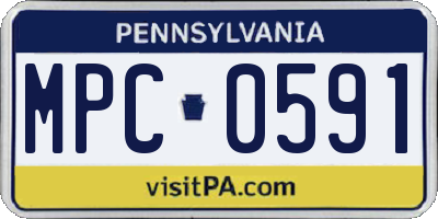 PA license plate MPC0591
