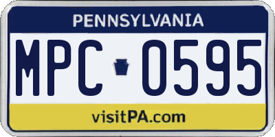 PA license plate MPC0595