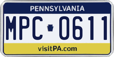 PA license plate MPC0611