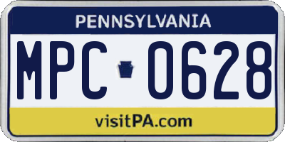 PA license plate MPC0628