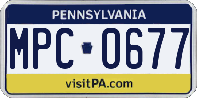 PA license plate MPC0677