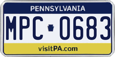 PA license plate MPC0683