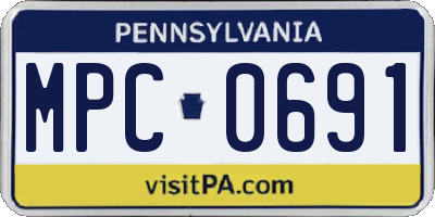 PA license plate MPC0691