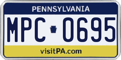PA license plate MPC0695