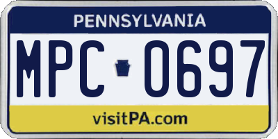 PA license plate MPC0697