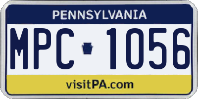 PA license plate MPC1056