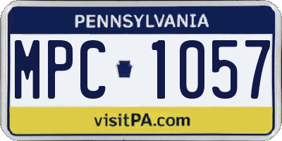 PA license plate MPC1057
