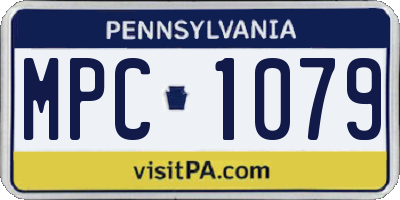 PA license plate MPC1079