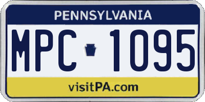 PA license plate MPC1095