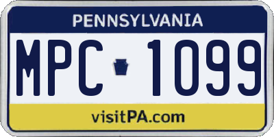 PA license plate MPC1099