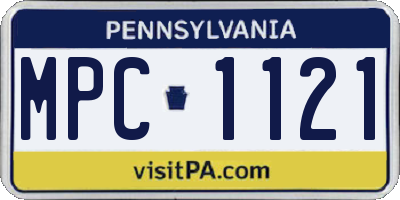 PA license plate MPC1121