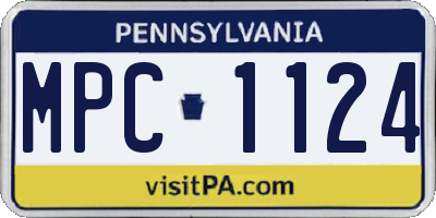 PA license plate MPC1124