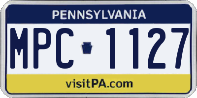 PA license plate MPC1127
