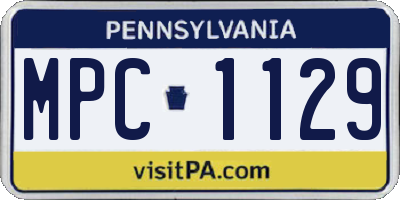 PA license plate MPC1129