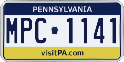 PA license plate MPC1141