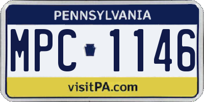 PA license plate MPC1146