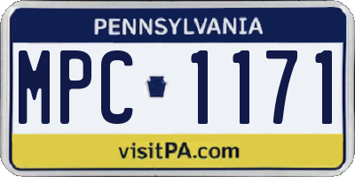 PA license plate MPC1171