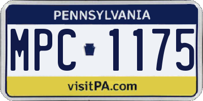 PA license plate MPC1175