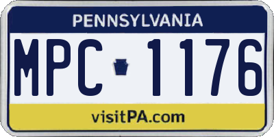 PA license plate MPC1176