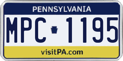 PA license plate MPC1195