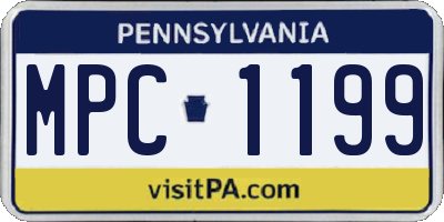 PA license plate MPC1199
