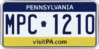 PA license plate MPC1210