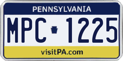 PA license plate MPC1225