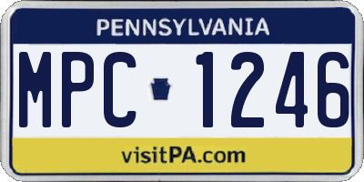 PA license plate MPC1246
