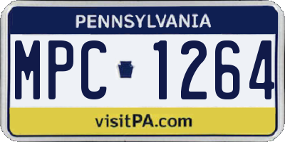 PA license plate MPC1264