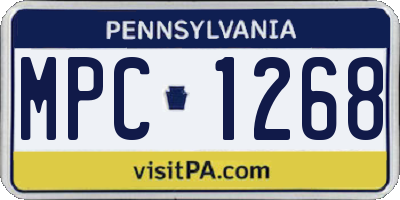 PA license plate MPC1268
