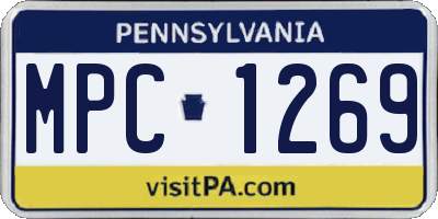 PA license plate MPC1269