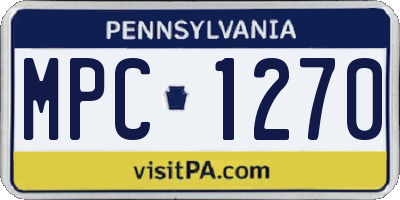 PA license plate MPC1270