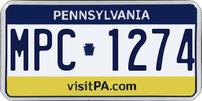 PA license plate MPC1274