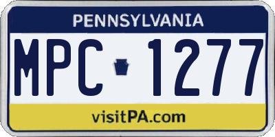PA license plate MPC1277