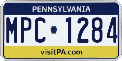 PA license plate MPC1284