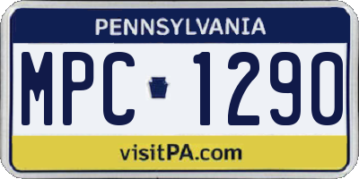 PA license plate MPC1290