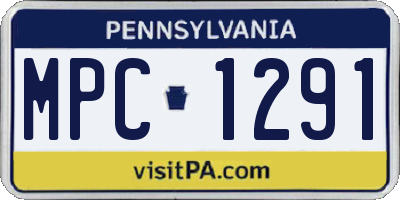 PA license plate MPC1291