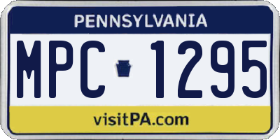 PA license plate MPC1295