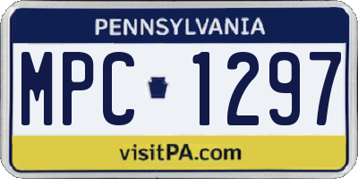 PA license plate MPC1297