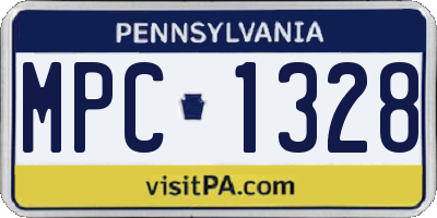PA license plate MPC1328