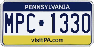 PA license plate MPC1330