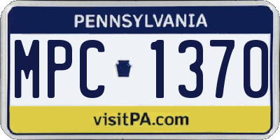PA license plate MPC1370