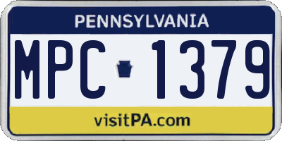 PA license plate MPC1379