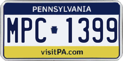 PA license plate MPC1399