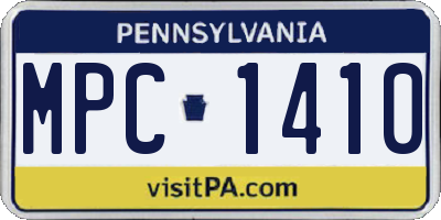 PA license plate MPC1410