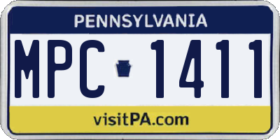 PA license plate MPC1411