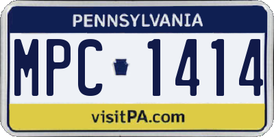 PA license plate MPC1414