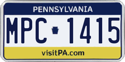 PA license plate MPC1415